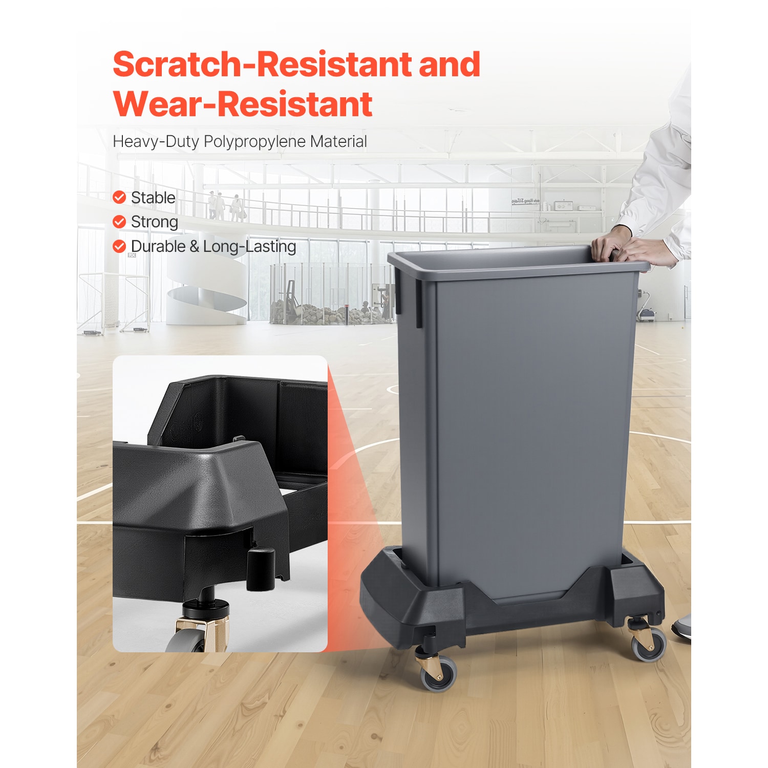 Slim Trash Can Dolly For 16 And 23 Gallon Bins Heavy Duty_voghion.com